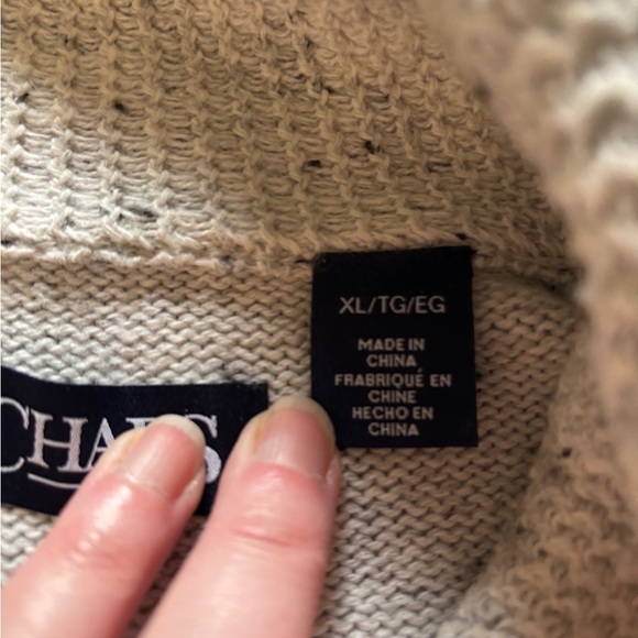 Chaps Classic Fit Textured Shawl Collar Sweater Size XL - Picture 4 of 12